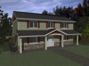 two storey house