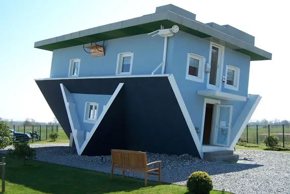 The Upside Down House in Trassenheide, Germany