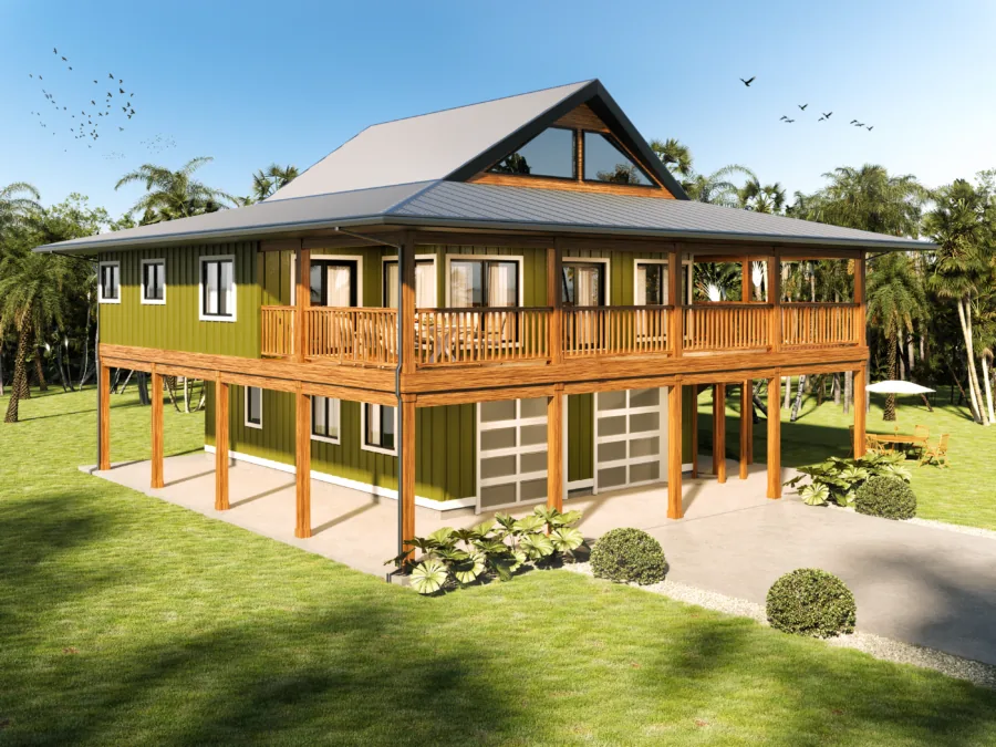 The Kailua Ekahi, a Tropical style house plan