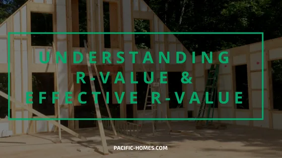 Diagram comparing nominal R-value with effective R-value across a wall assembly