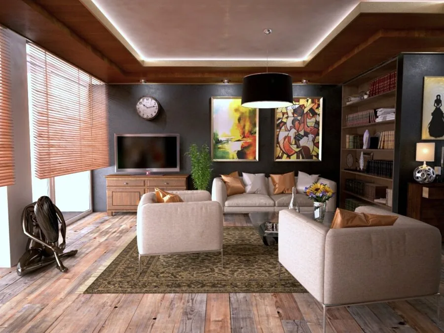A reading nook built into an otherwise awkward corner
