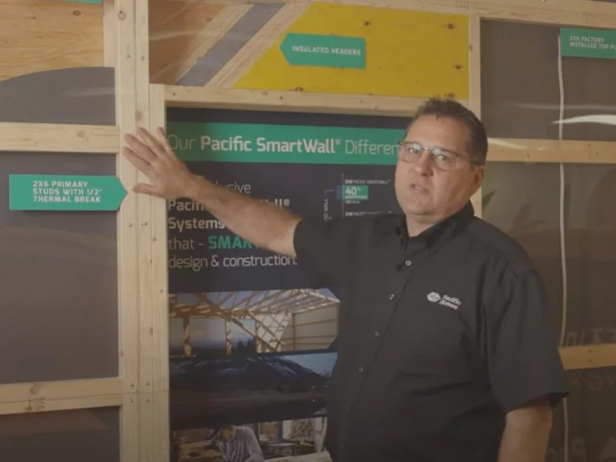 Build Specialist Ray Greene explaining the SmartWall assembly