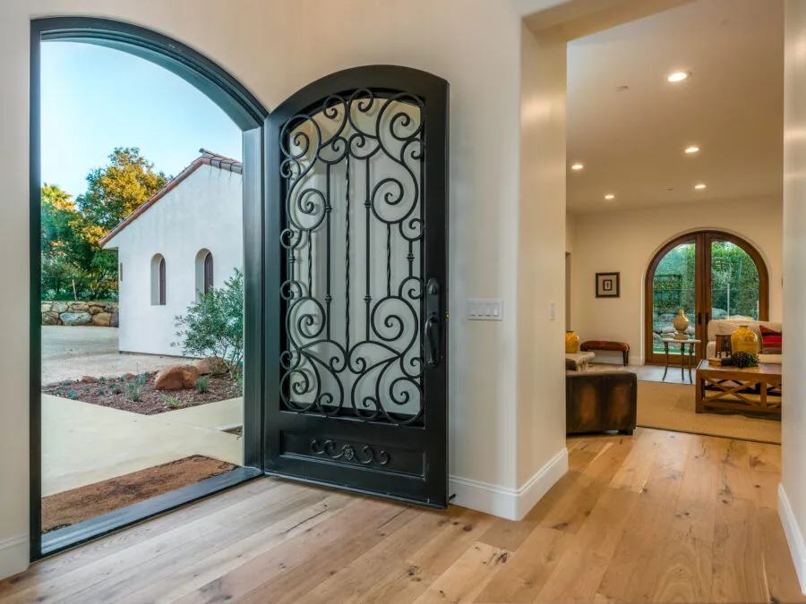 A front entrance on a completed Pacific Homes build