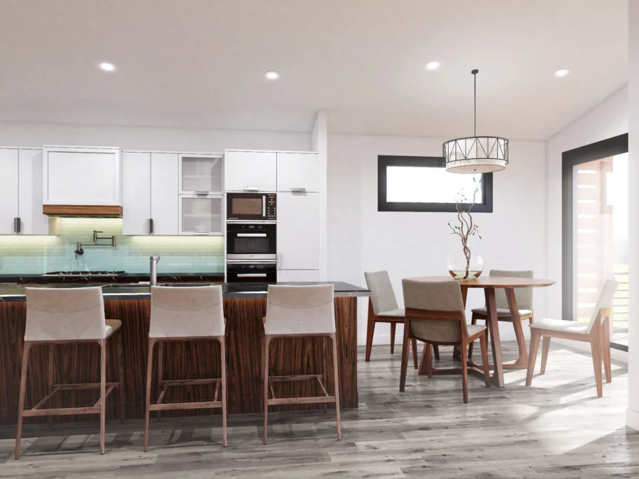 A view of the Livingston showing the kitchen and dining room area (4 of 6)