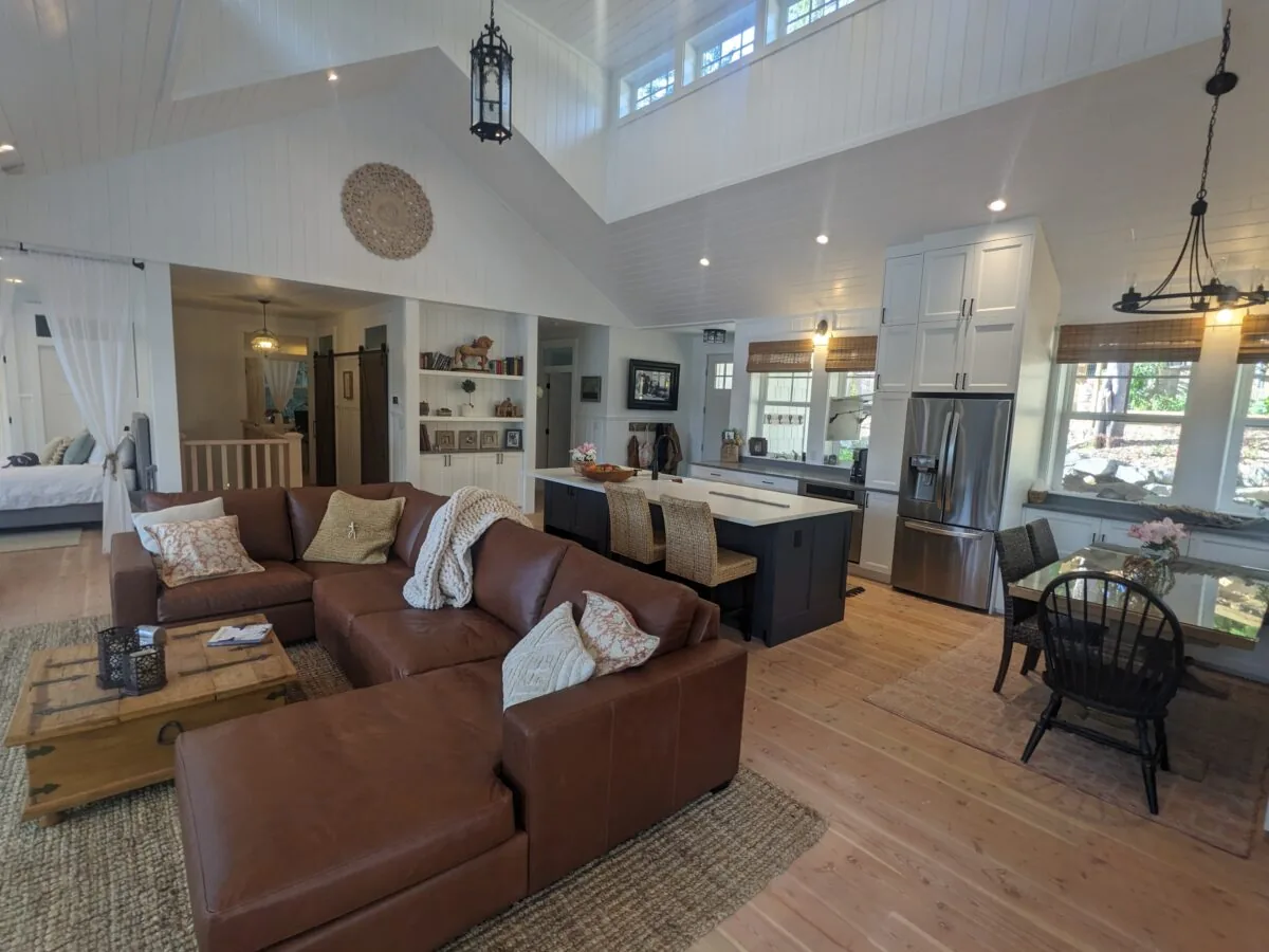 Interior view of the home highlighting its kitchen