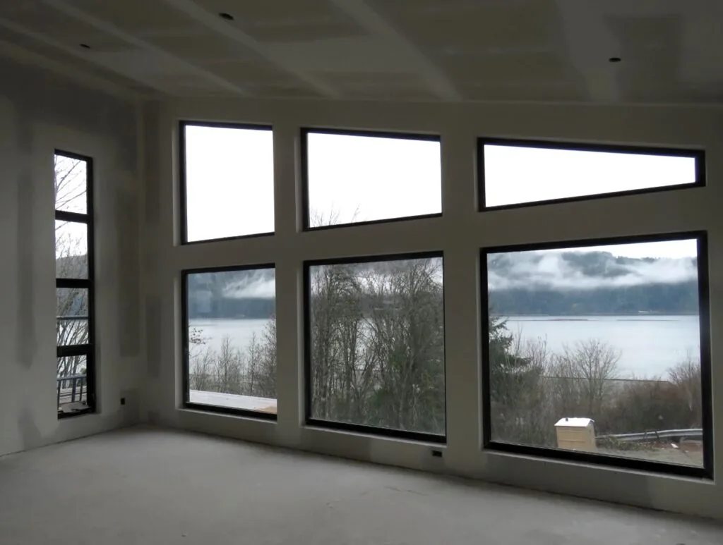 View from the home's living room, looking down onto the Pacific Ocean
