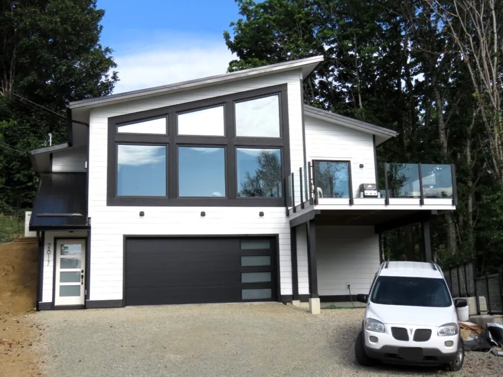 Recently completed modern home in Canada